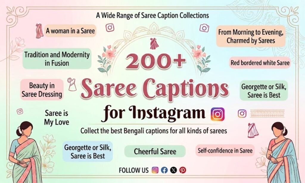 saree captions